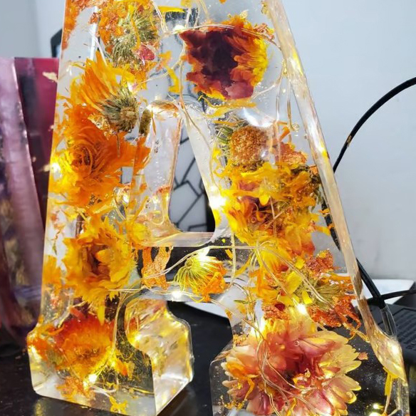 Handmade Floral Night Light From A to Z