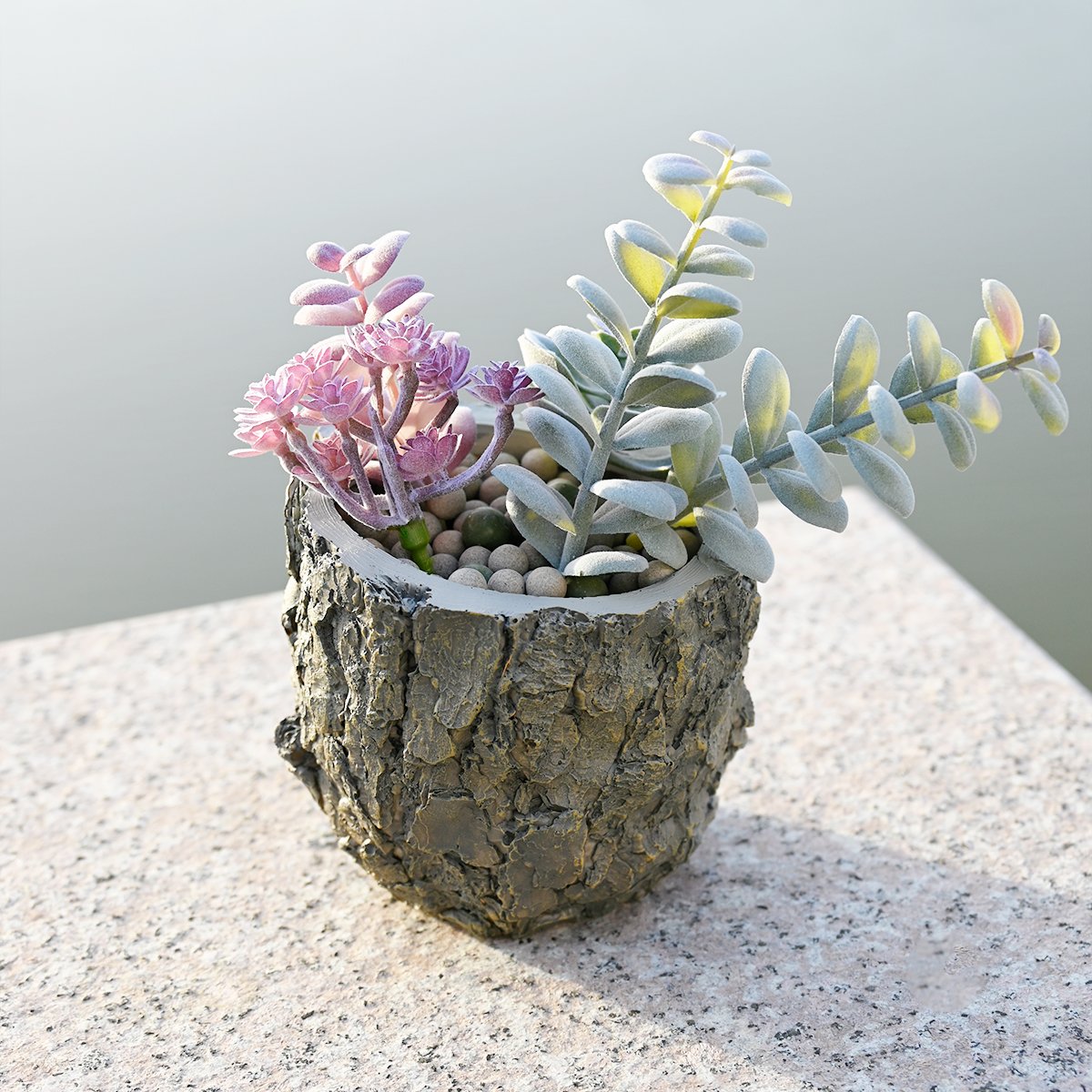 Hand-carved 3D Sleeping Wood Elf Art Planter