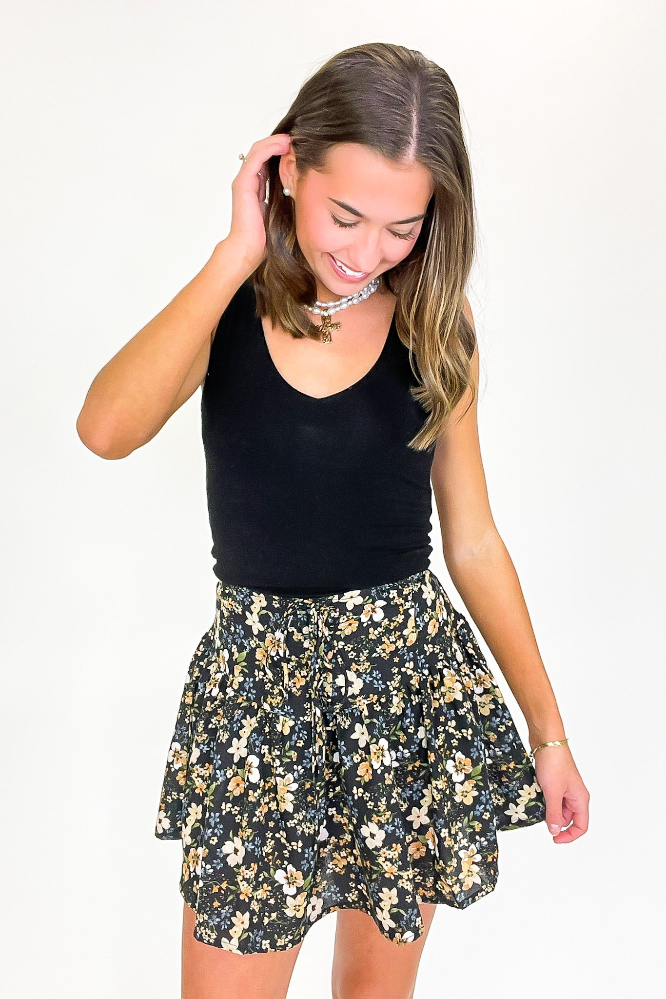 Petal Laced Smocked Skort