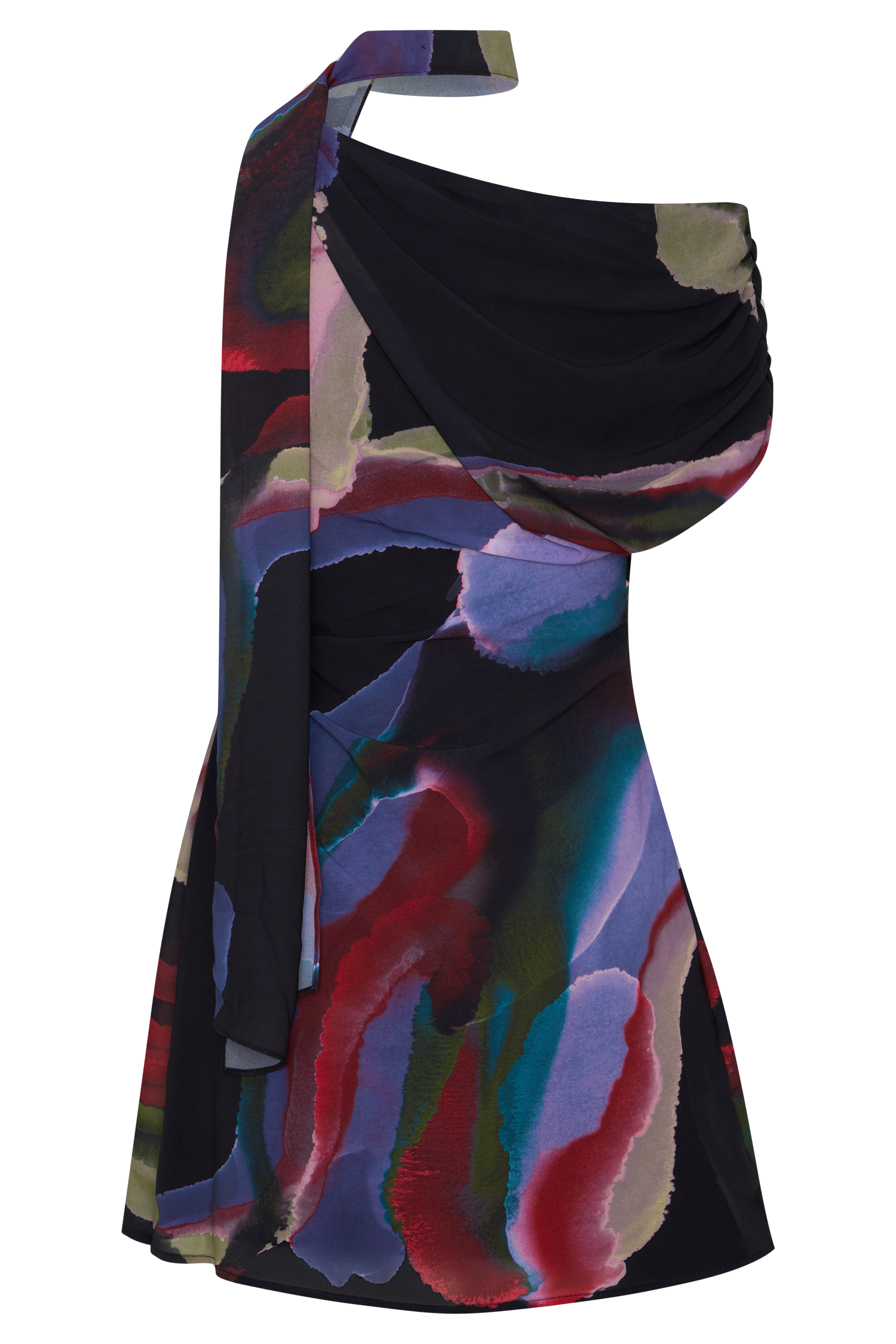 Print Chiffon Mini Dress