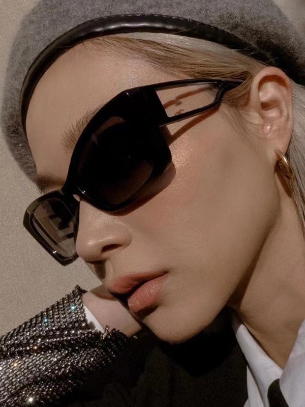 Geometric Hollow Sun-Protection Sunglasses Accessories