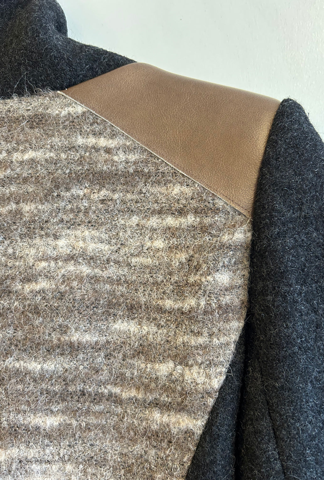 DARK TAUPE HAZE COWL NECK COAT