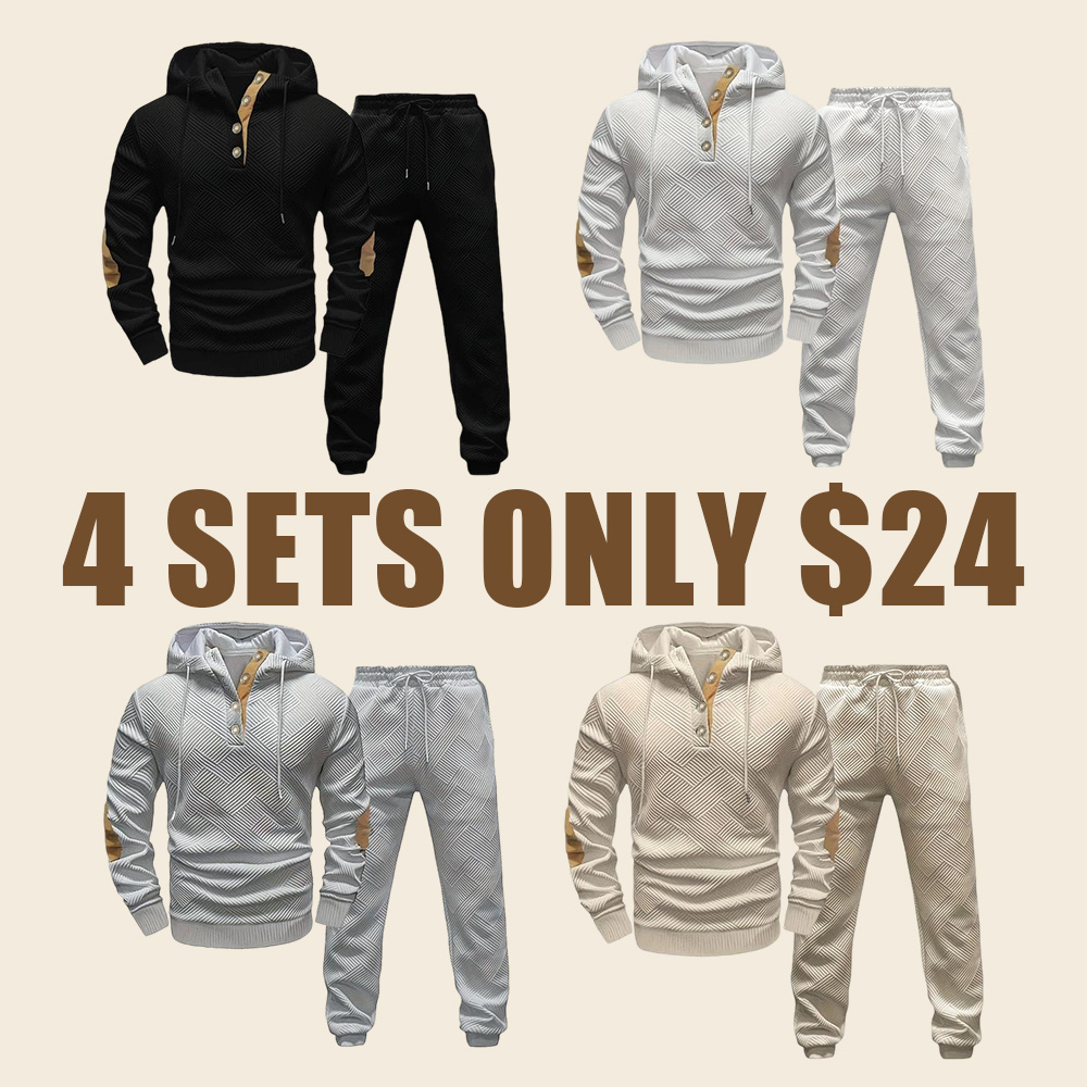 Men’s Knit Jacquard 2-Piece Tracksuit