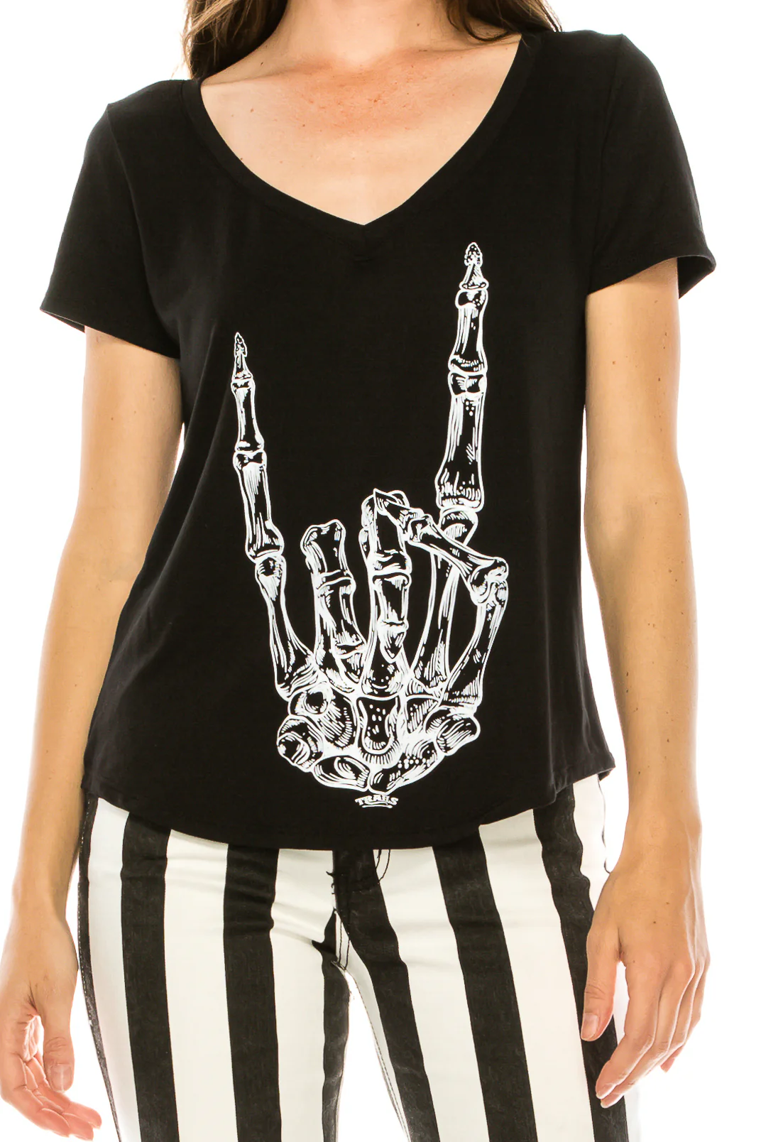 METAL FINGERS V-NECK SHIRT
