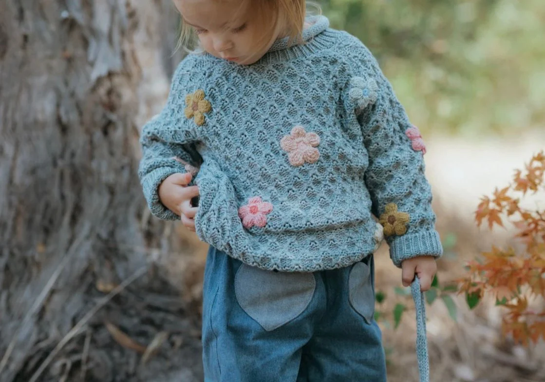 Jardin Sweater - Dusty Blue