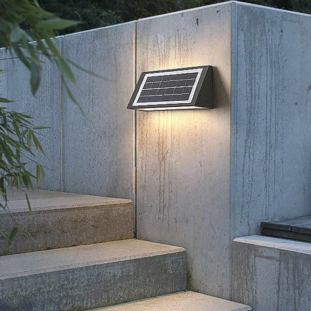 Minimalist LED Light Controlled Solar Bidirectional Lighting Outdoor Wall Light