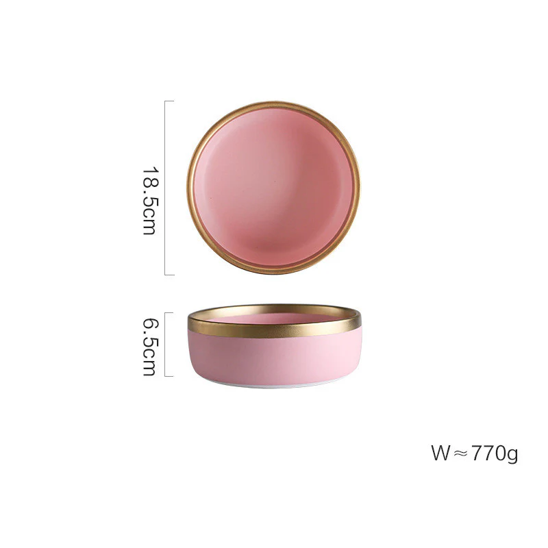 Pink & Gold Porcelain Dinnerware