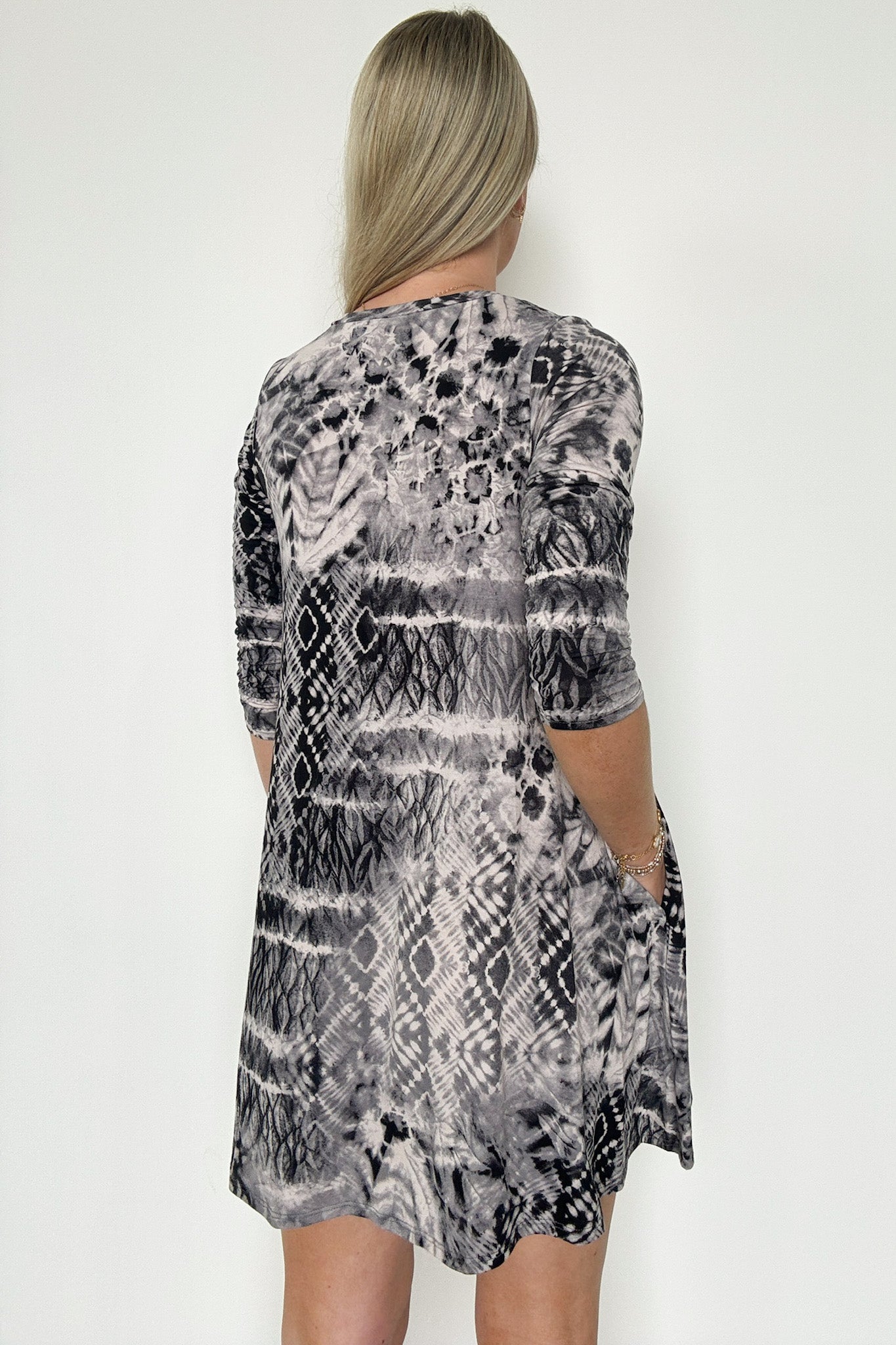 Definite Drama Abstract Print Shift Dress