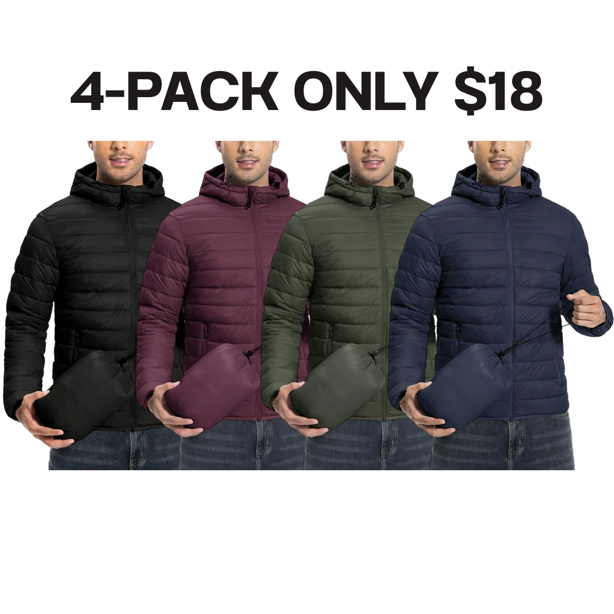 Men's Lightweight Packable Insulated Puffer Jacket