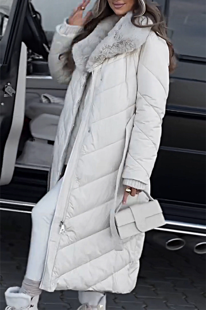 Fury collar down long jacket