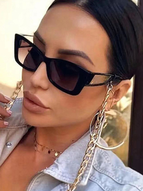 Geometric Hollow Sun-Protection Sunglasses Accessories