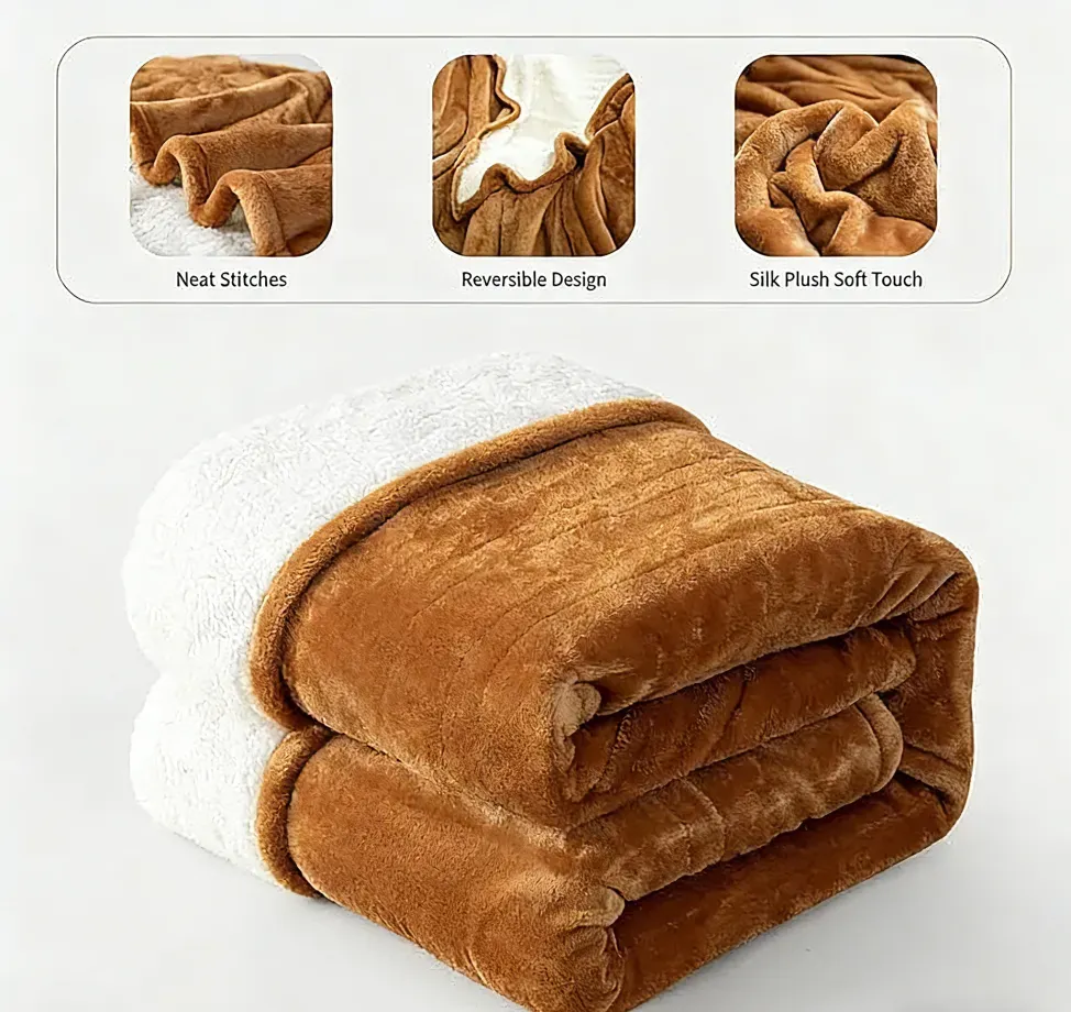 ❄️Wearable Luxury Sheepskin Blanket, Unisex Bathrobe & with Sleeves and Foot Bags🎄