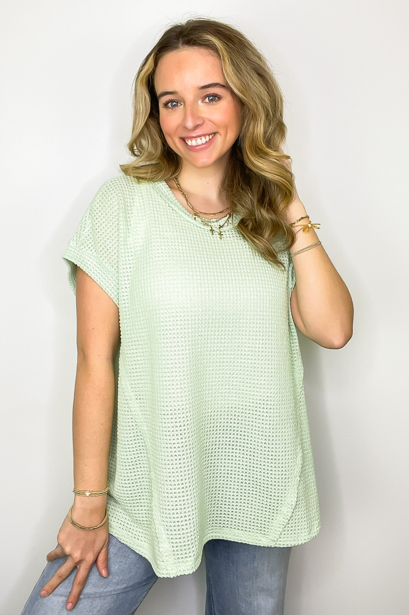 Free Flow Raw Edge Knit Top