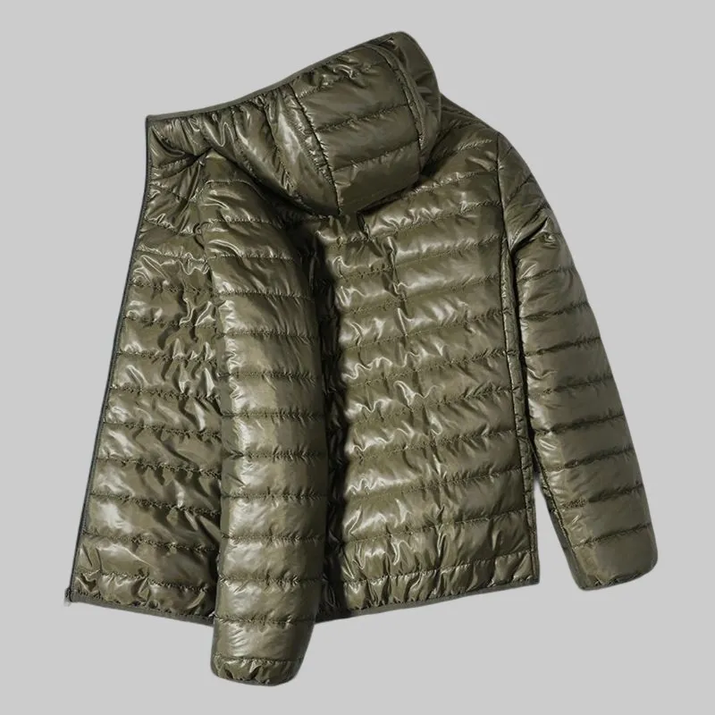 Autumn Winter Men's Thin Warm Hooded Cotton Jacket