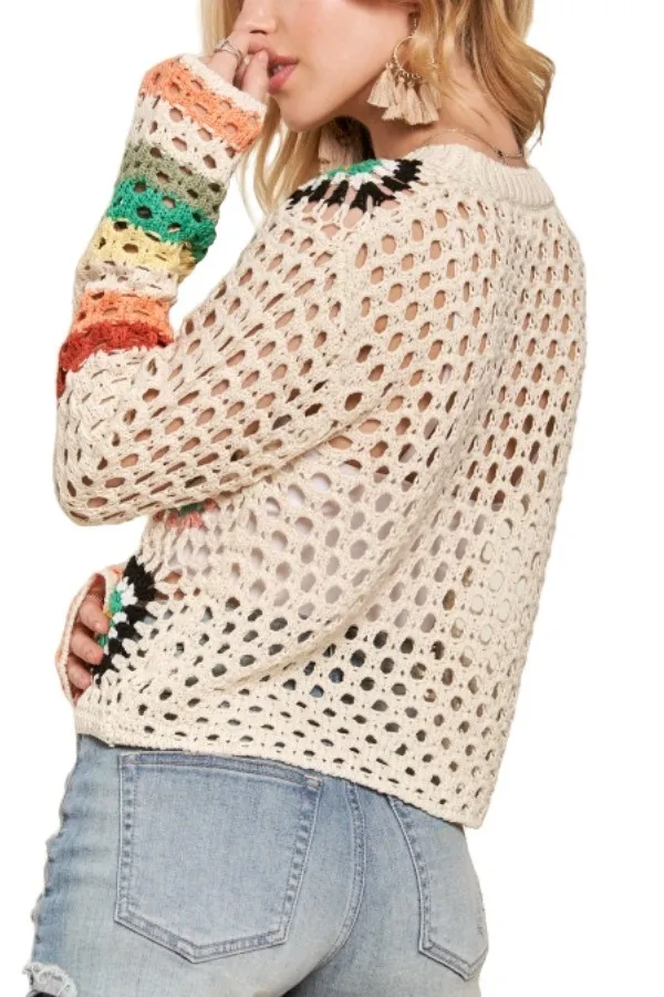 Lightweight Multi Color Crochet Top