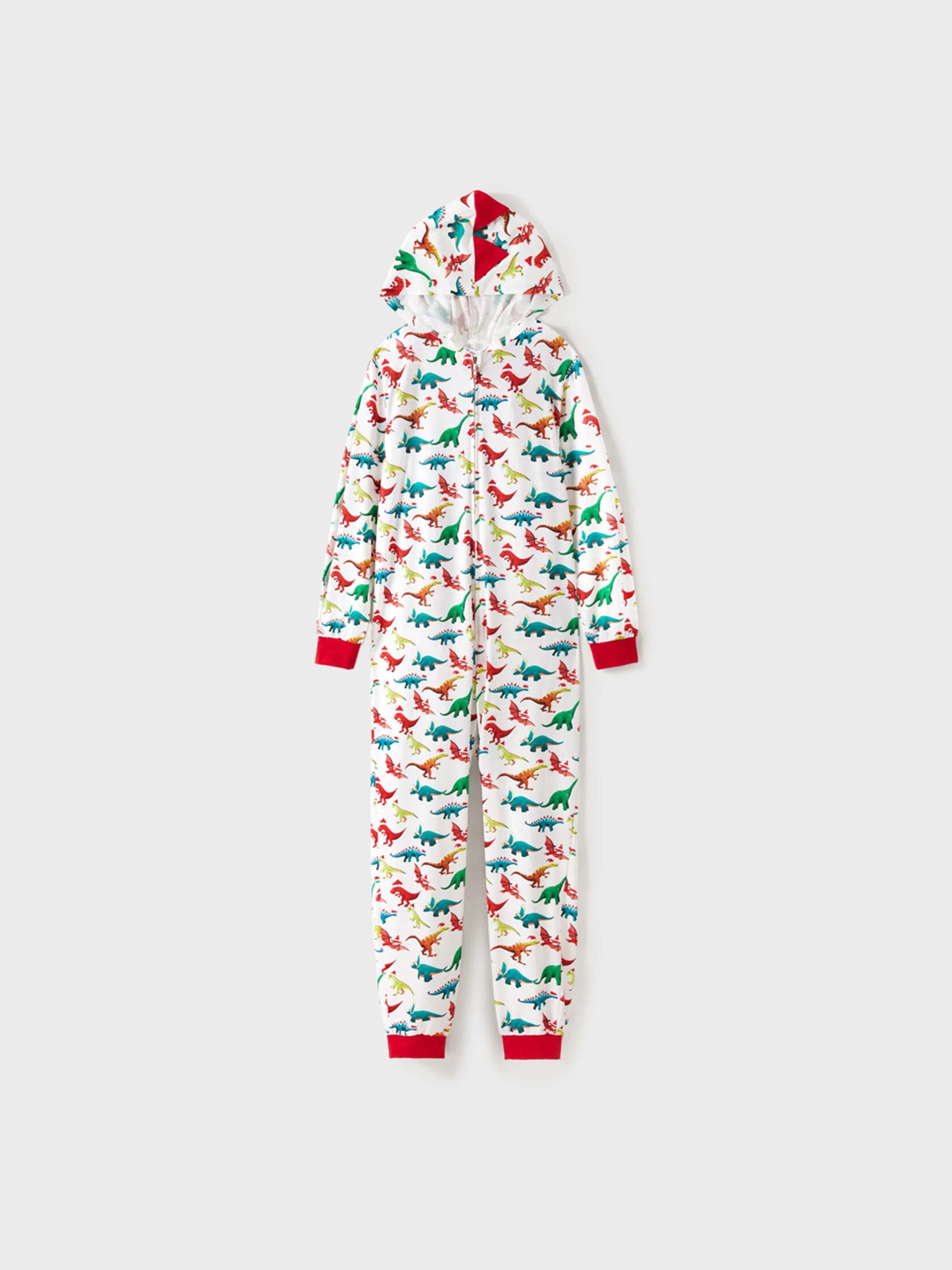 Christmas Family Matching Pajamas with 3D Design Onesie PJS with Christmas Socks Multi-color