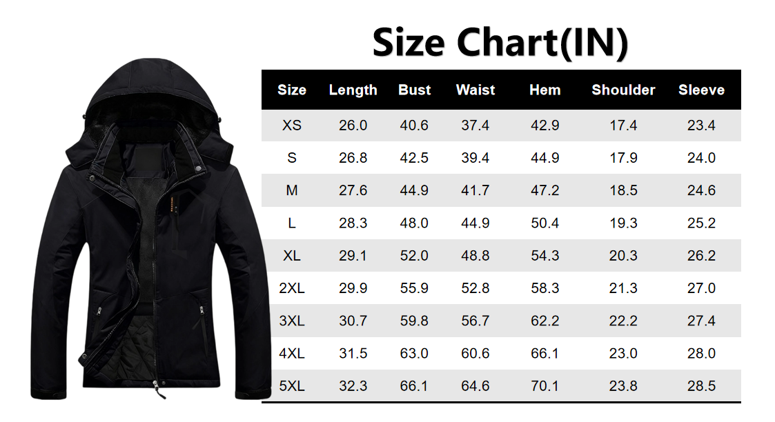 Women's Mountain Waterproof Ski Snow Jacket Rain Winter Jacket Coat Hooded Windproof Parka